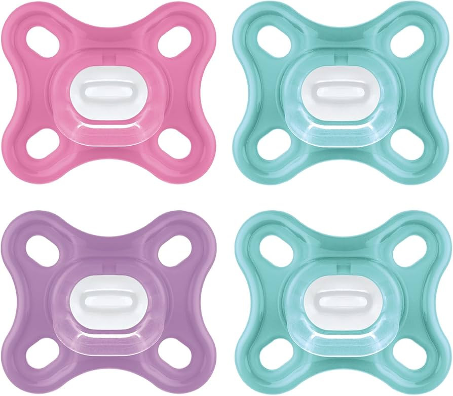 MAM Comfort Baby Pacifiers, Lightweight One-Piece Full Silicone Binky for Newborns 0-3 Months, BP... | Amazon (US)