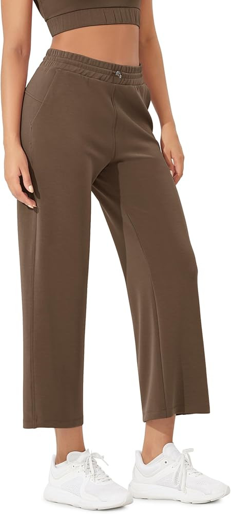 ODODOS Women's Modal Soft Wide Leg Pants with Pockets Adjustable Shockcord High Waist Casual Loun... | Amazon (US)