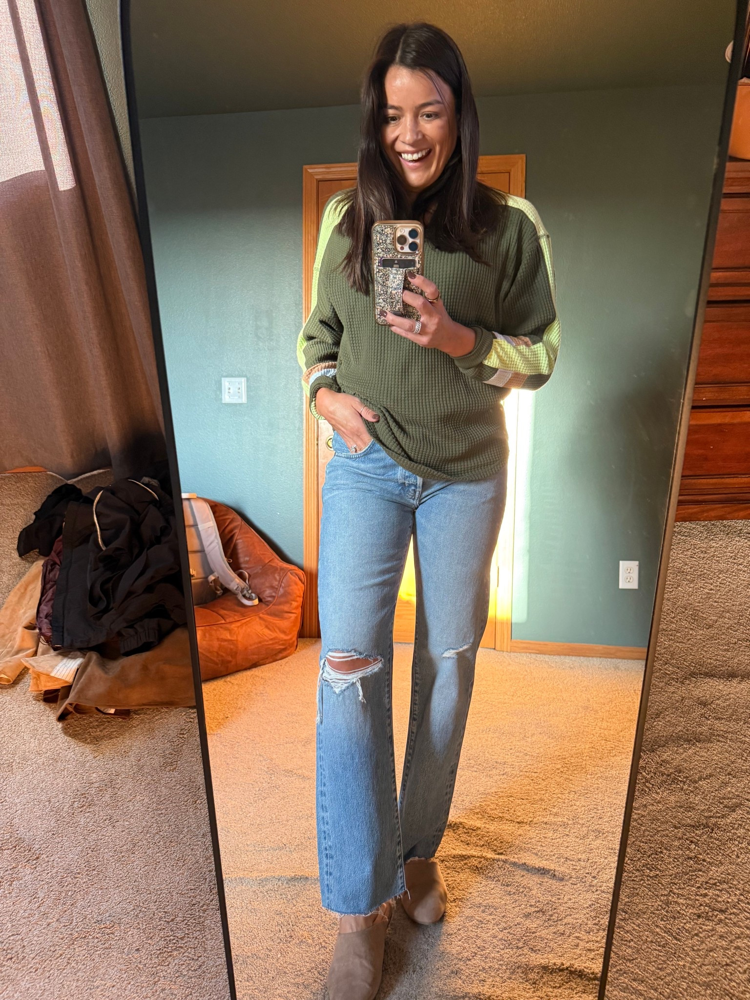 Had to grab my favorite waffle from Aerie in another color! I do size down one. 💚

#LTKStyleTip #LTKSeasonal