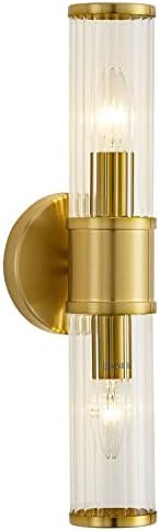 Amazon.com: Gold Wall Sconce for Bathroom Linour Bathroom Sconce Morden Sconce Wall Lighting Over... | Amazon (US)