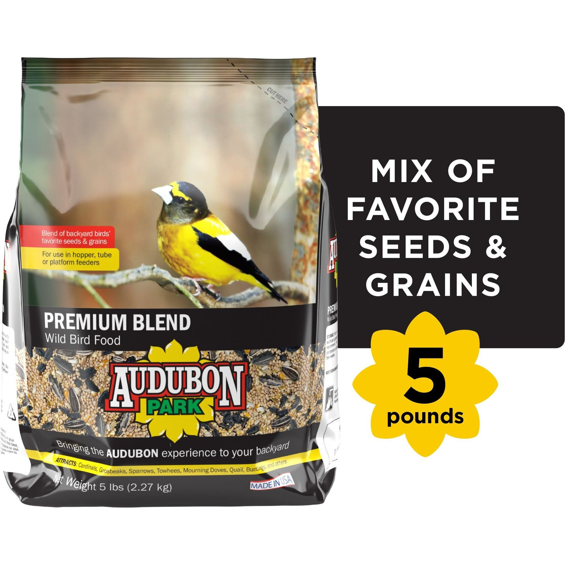 Audubon Park Premium Seed Blends Wild Bird Food, 5-lb bag | Chewy