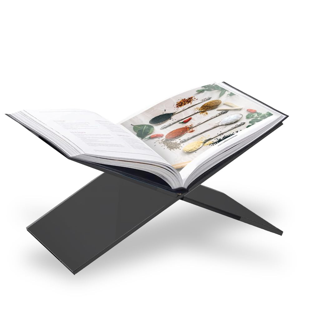 SK Acrylic Large Book Stand - 6 x 12 x 6' - Quran Holder - Cookbook & Recipe Book Stand for Kitch... | Amazon (US)