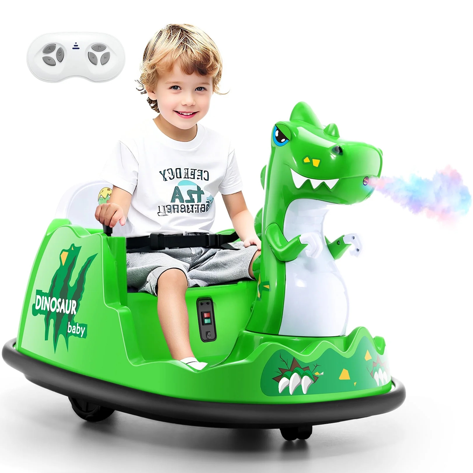 Farmdex 12V Dinosaur Bumper Car for Kids, Ride on Toys With Remote Control, 360 Degree Spin Elect... | Walmart (US)