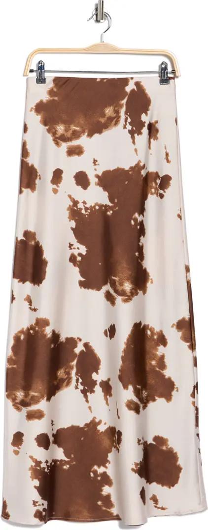 Renee C Cow Print Satin Maxi Skirt | Nordstromrack | Nordstrom Rack