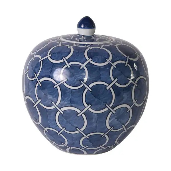 Indigo Blue Circle Melon Jar - 11x11x11 | Bed Bath & Beyond