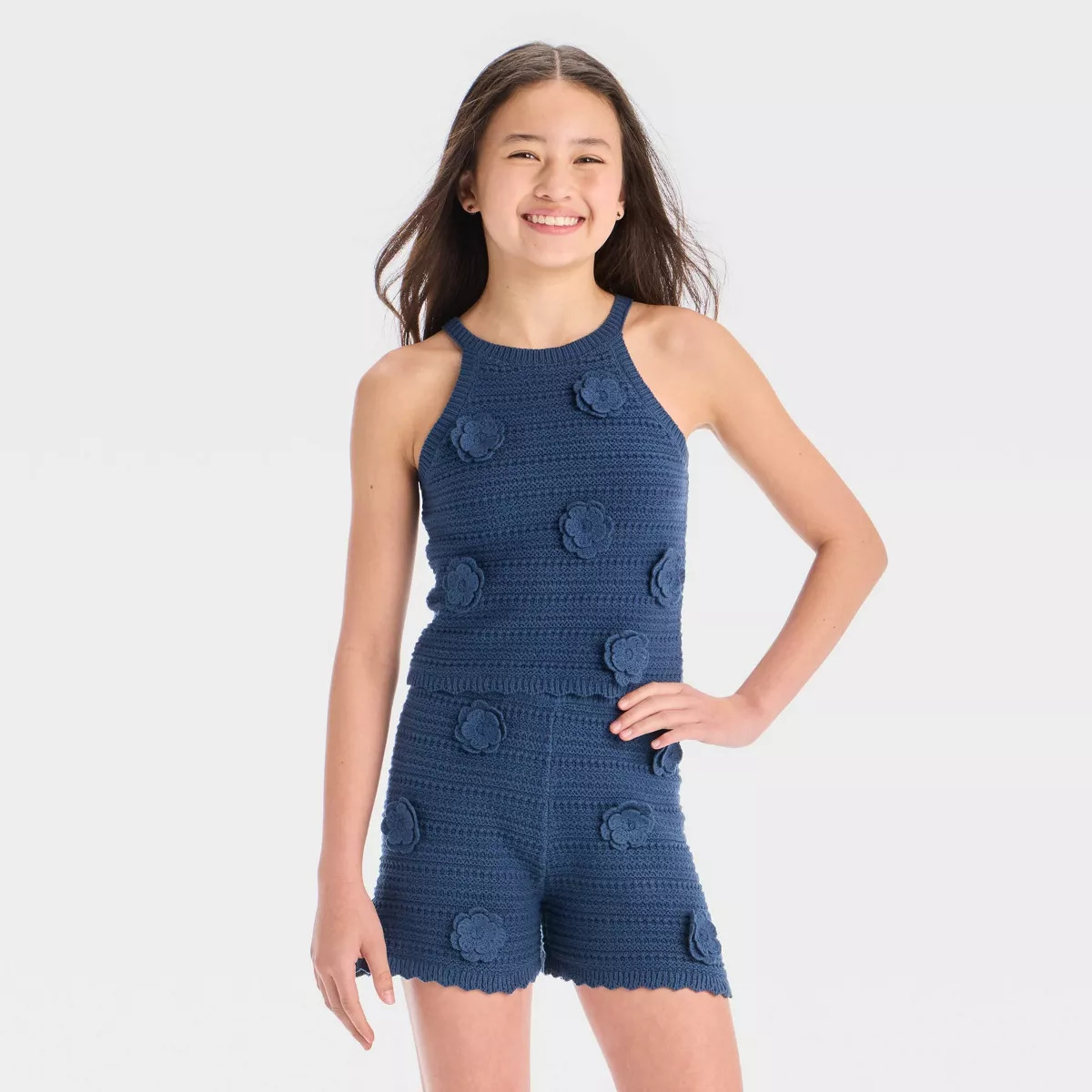 Girls' Rosette Halter Tank Pullover Sweater - art class™ | Target
