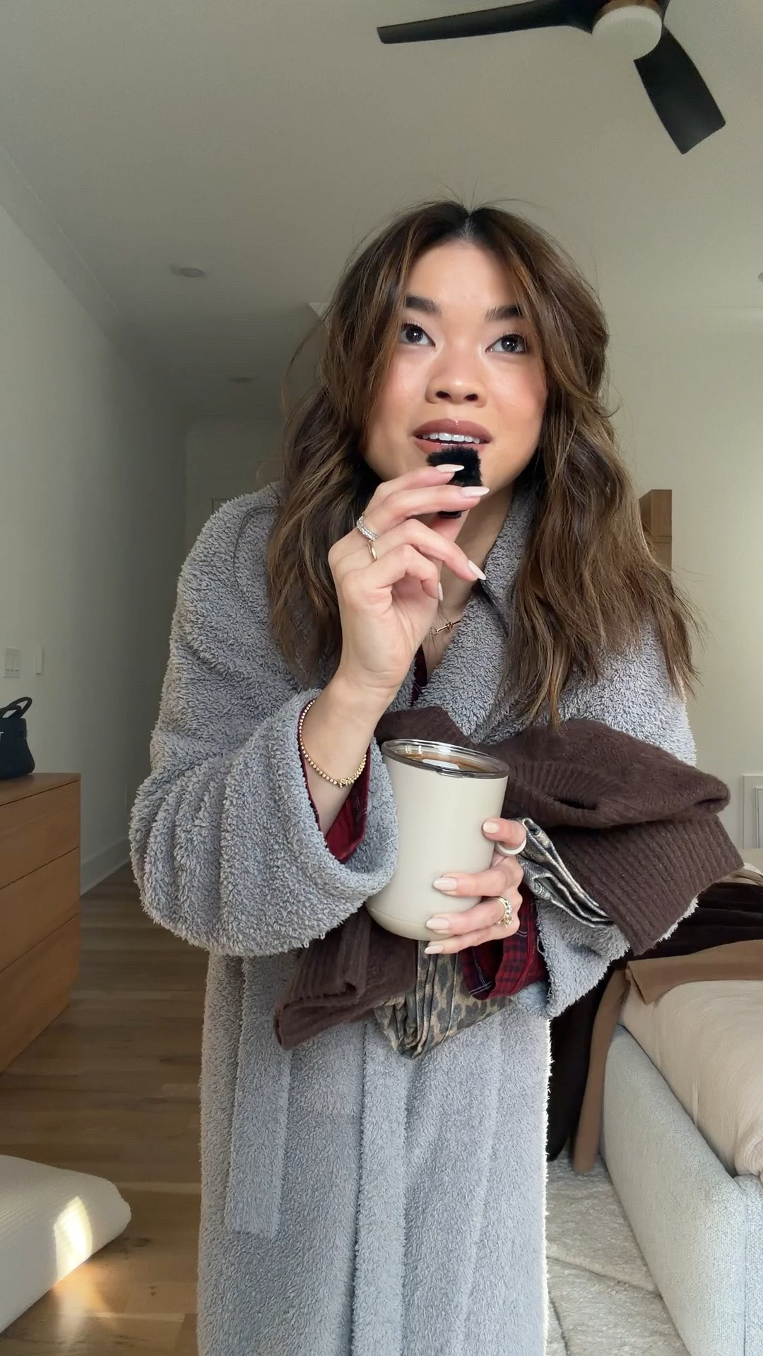 Get dressed with me for a snowy day in Nashville! 

Pajamas XS, 
Long sleeve top XS, 
Leopard print jeans Size 2,
Brown Cable knit sweater Small,
Camel coat XS,
Brown coat XS petite, 

Winter outfits, winter style, winter fashion, petite style, petite outfit, winter coat, wool coat, classy outfits 

#LTKdayinmylife #LTKPetite #LTKgrwm