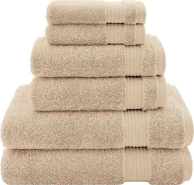 Cotton Paradise, 100% Turkish Cotton 6 Piece Bathroom Towel Set, Luxury Hotel Spa Quality Soft Ab... | Amazon (US)