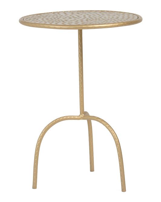 18X24 Hammered Metal Side Table | TJ Maxx