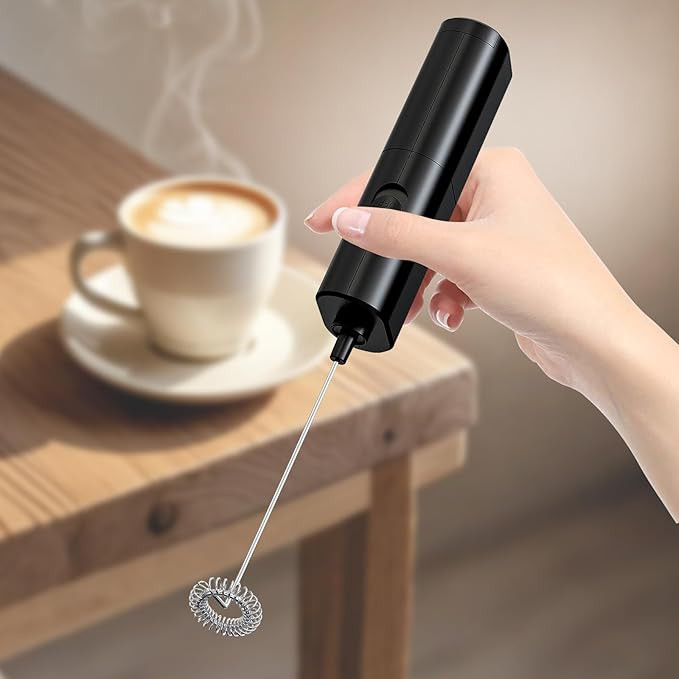 Powerful Milk Frother for Coffee, Fast Handheld Drink Mixer with Stainless Steel Whisk, Hand Frot... | Amazon (US)