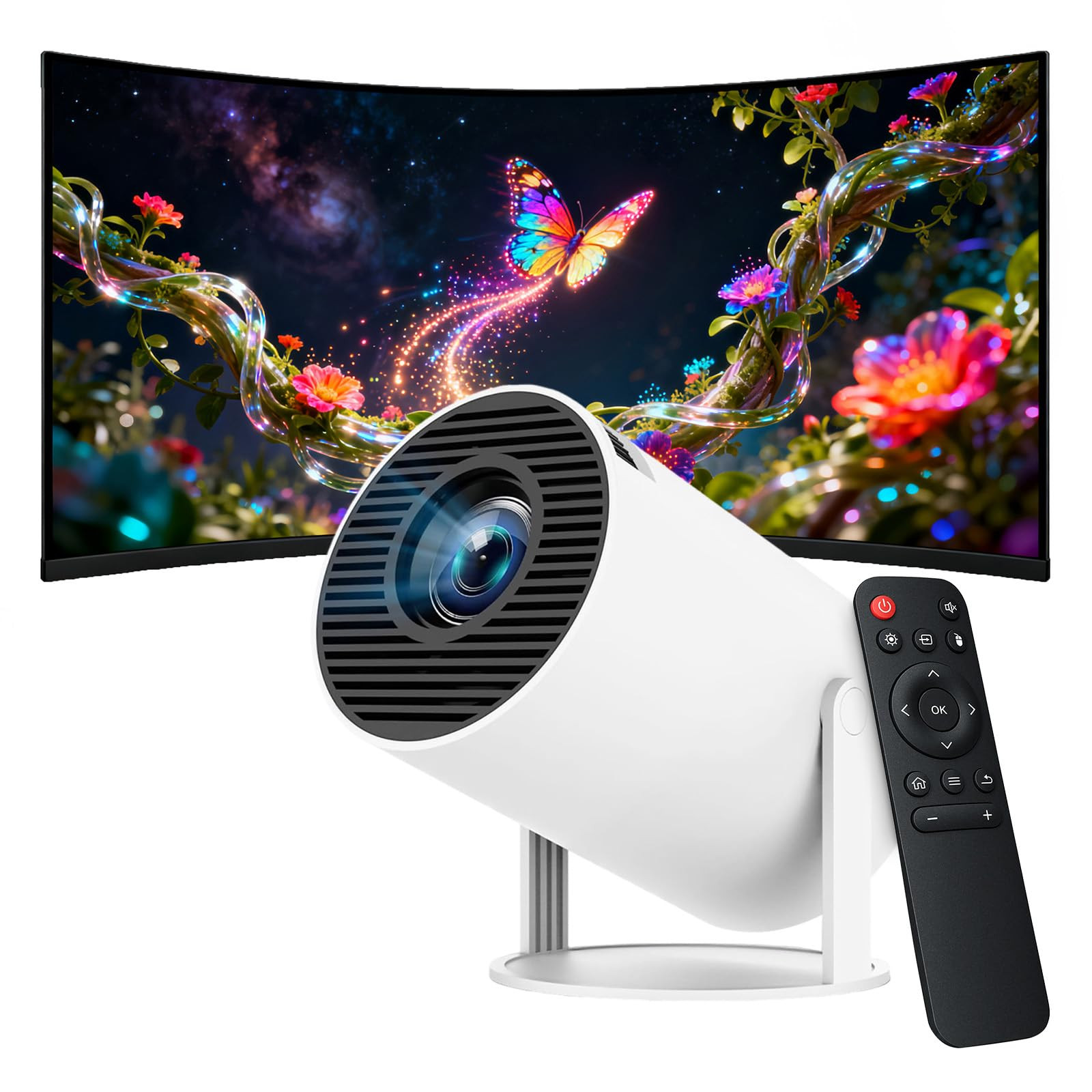 Mini Projector with WiFi and Bluetooth, 4K 1080P Support Portable Projector, 180° Rotation with ... | Amazon (US)