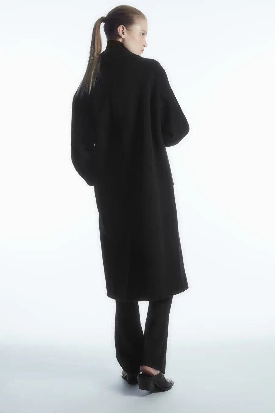 OVERSIZED DOUBLE-BREASTED WOOL COAT - BLACK - COS | COS UK