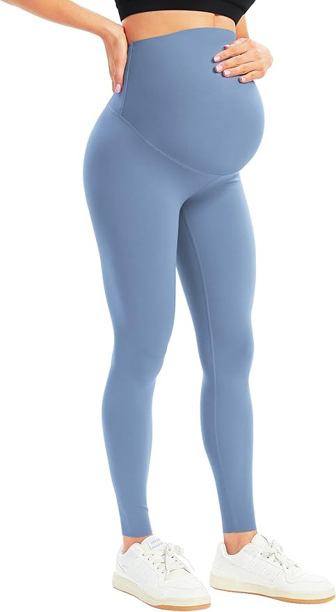 BONVIGOR Women's Maternity Leggings Over The Belly Bump Workout Full Length Leggings Running Acti... | Amazon (US)
