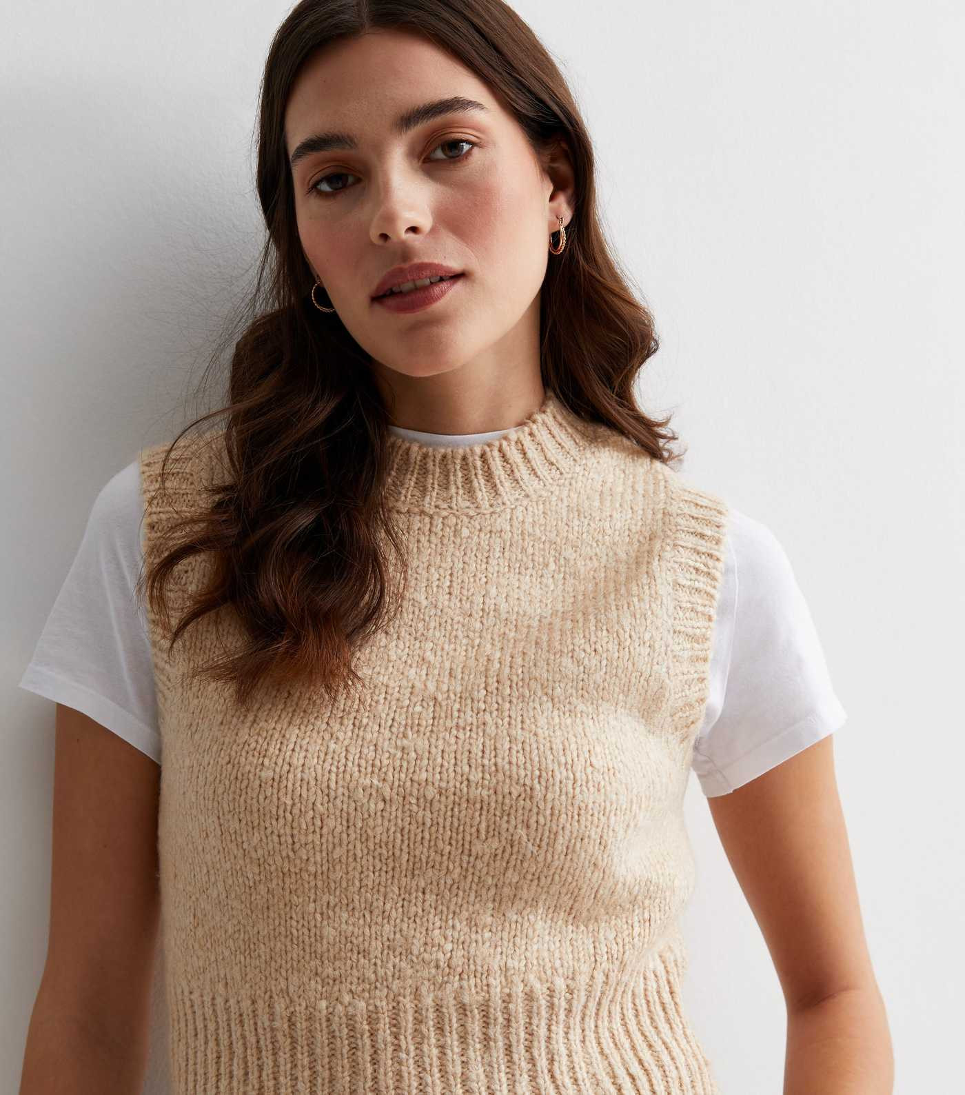 Cream Knit Crop Vest | New Look | New Look (UK)