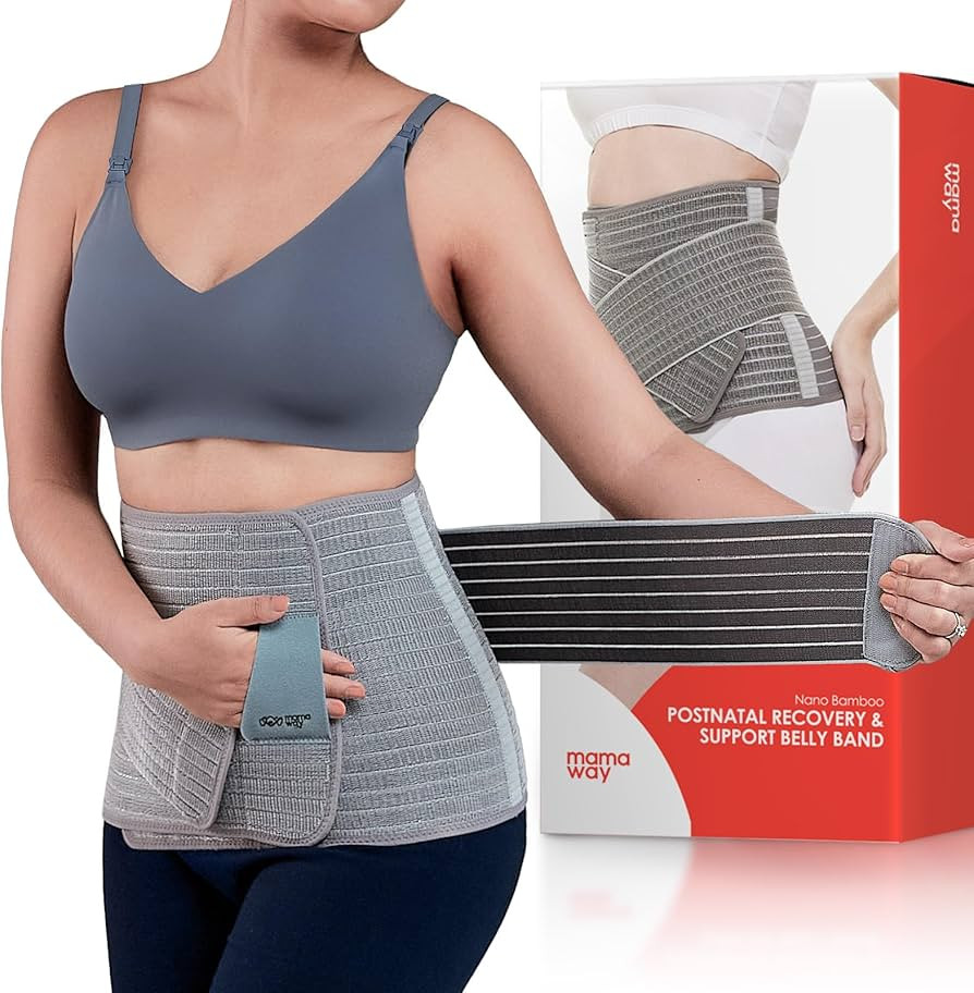 Mamaway Postpartum Belly Band, C-section Belly Binder, Girdle for Postnatal, Adjustable Belly Wra... | Amazon (US)