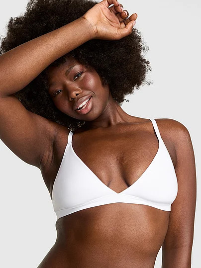 Bralettes & Bra Tops Unlined Triangle Bralette, White/ivory, Ldd - Women's - PINK | Victoria's Secret (US / CA )