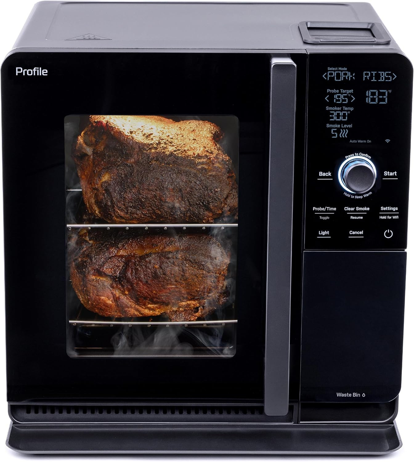 GE Profile™ Smart Indoor Pellet Smoker, with Active Smoke Filtration, 5 Smoke Control Settings,... | Amazon (US)