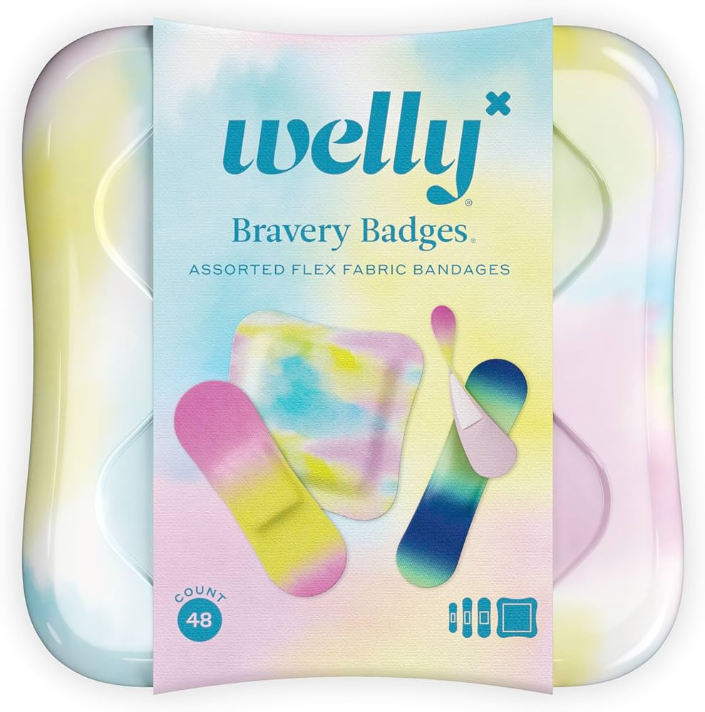 Welly Bandages | Adhesive Flexible Fabric Bravery Badges | Assorted Shapes for Minor Cuts, Scrape... | Amazon (US)