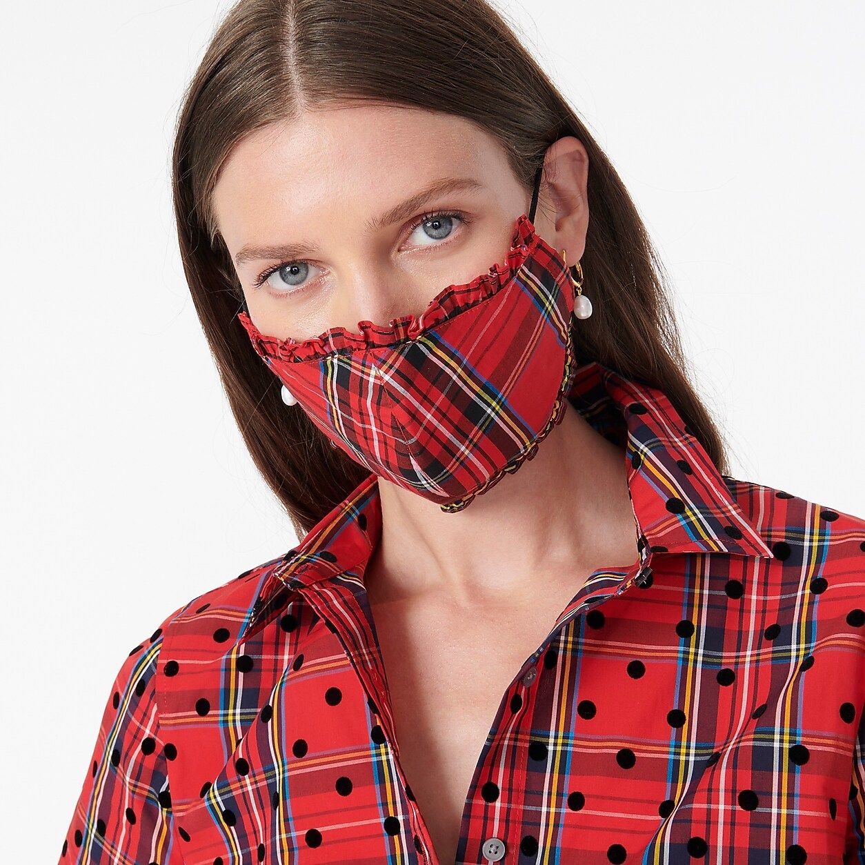 Pack-of-two nonmedical face masks in tartan | J.Crew US