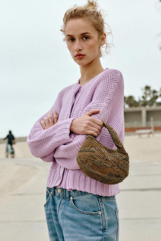 EMBROIDERED BEADED MINI BAG | Zara US