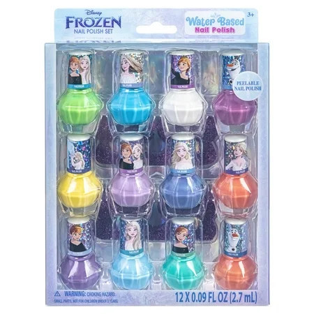 Disney Frozen Kids Nail Polish Set for Girls Non-Toxic Water-Base Peelable Safe for Kids 3+ | Walmart (US)