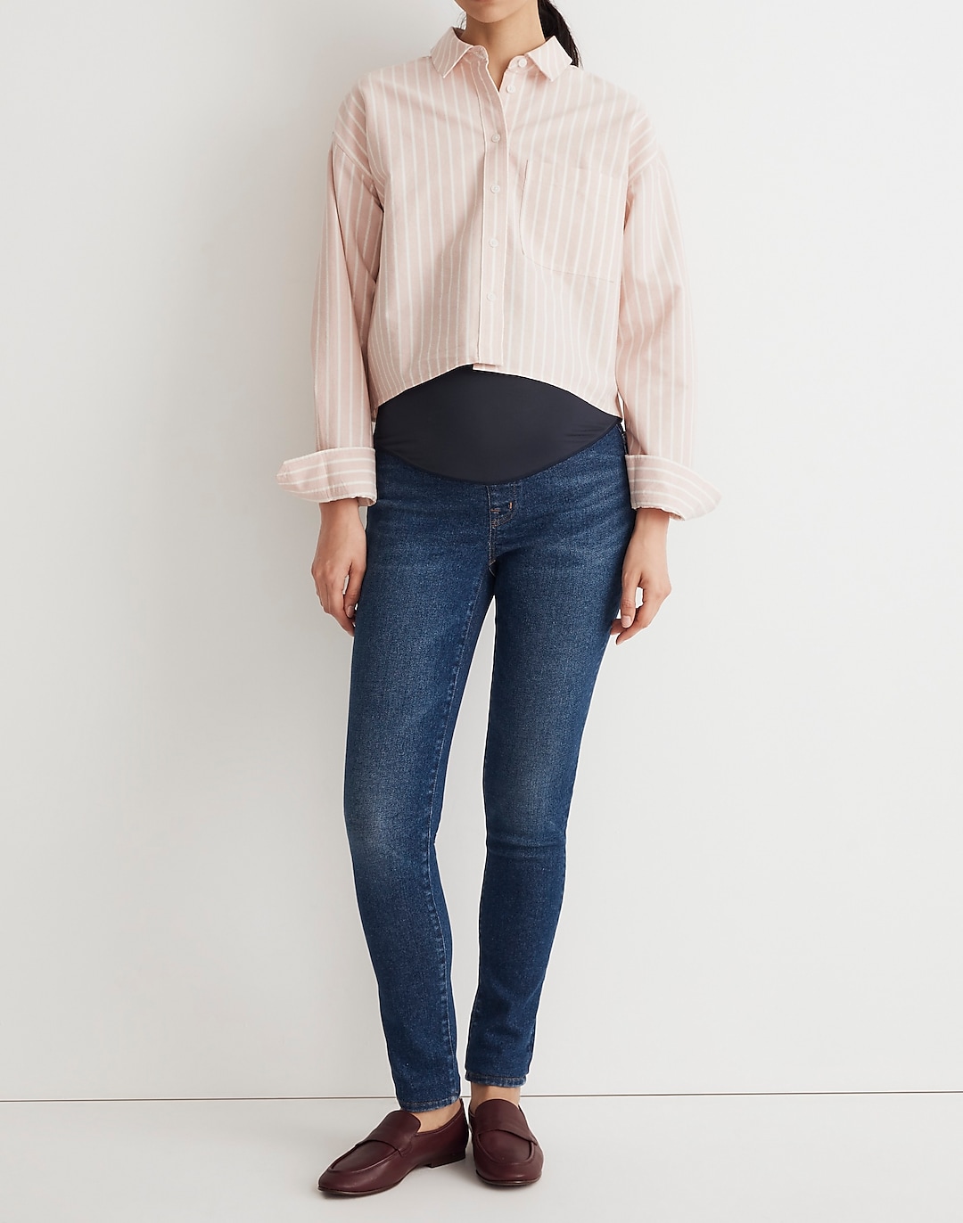 Maternity Over-The-Belly High-Rise Skinny Jeans in Smithley Wash | Madewell