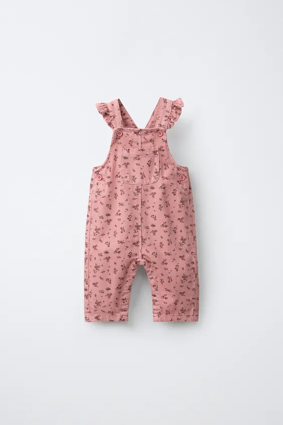 FLORAL TWILL OVERALLS | Zara US