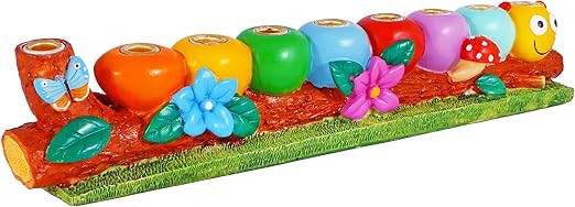 Zion Judaica Polyresin Caterpillar Menorah Cute Kids Candle Menorah Hand Molded and Painted Livel... | Amazon (US)