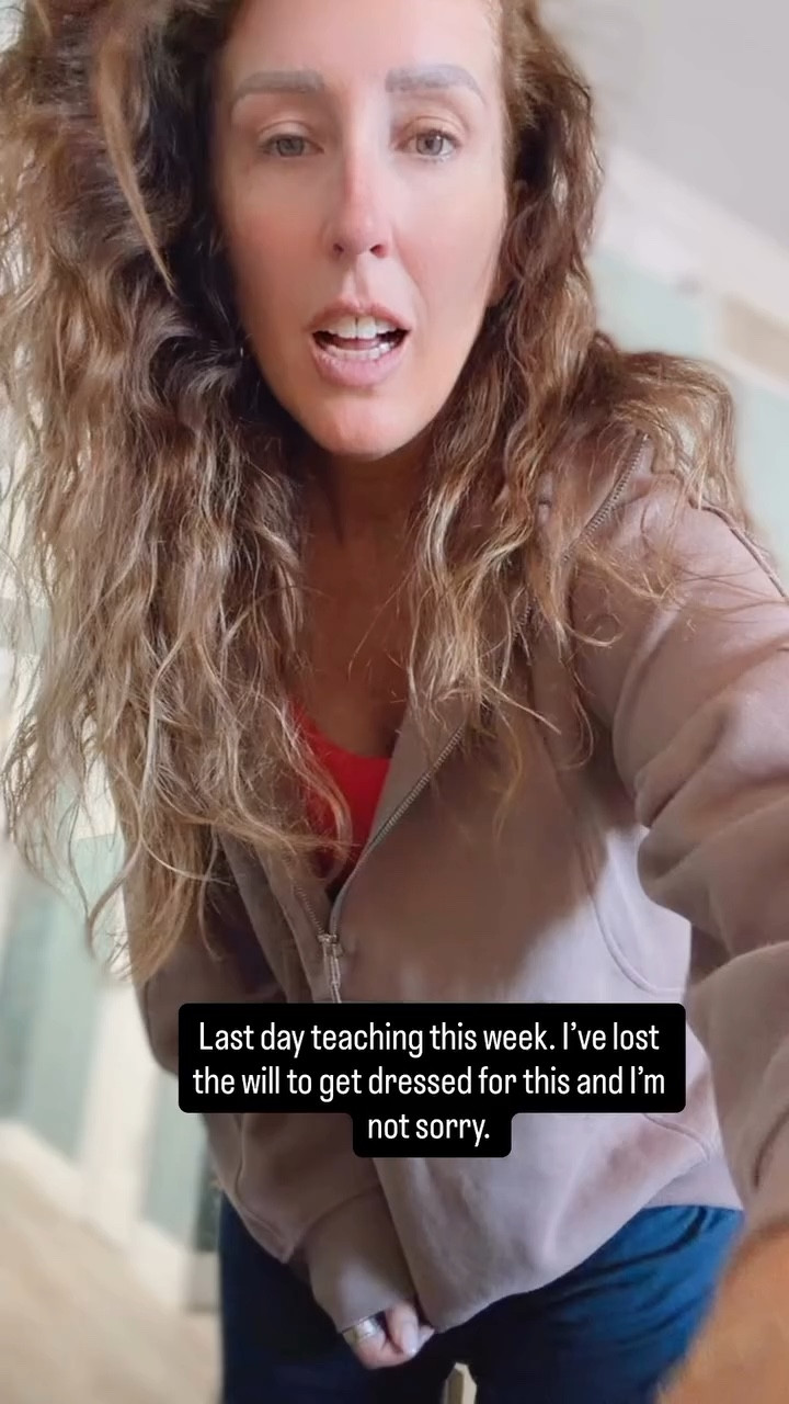 Last day teaching this week. I’ve lost the will to get dressed for this and I’m not sorry.