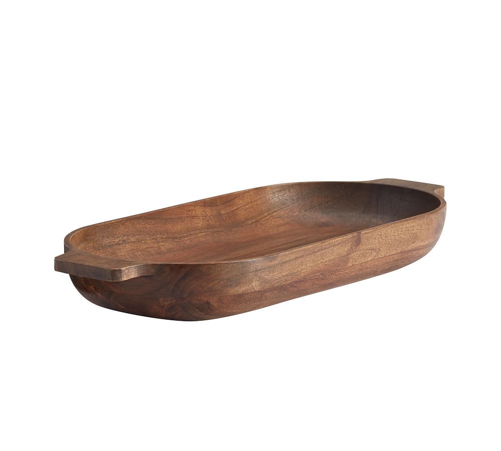 Chateau Handcrafted Acacia Wood Dough Bowls | Pottery Barn (US)