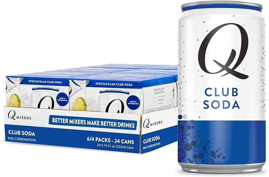 Q Mixers Club Soda, Premium Cocktail Mixer Made with Real Ingredients, 7.5 Fl oz (Pack of 24) | Amazon (US)