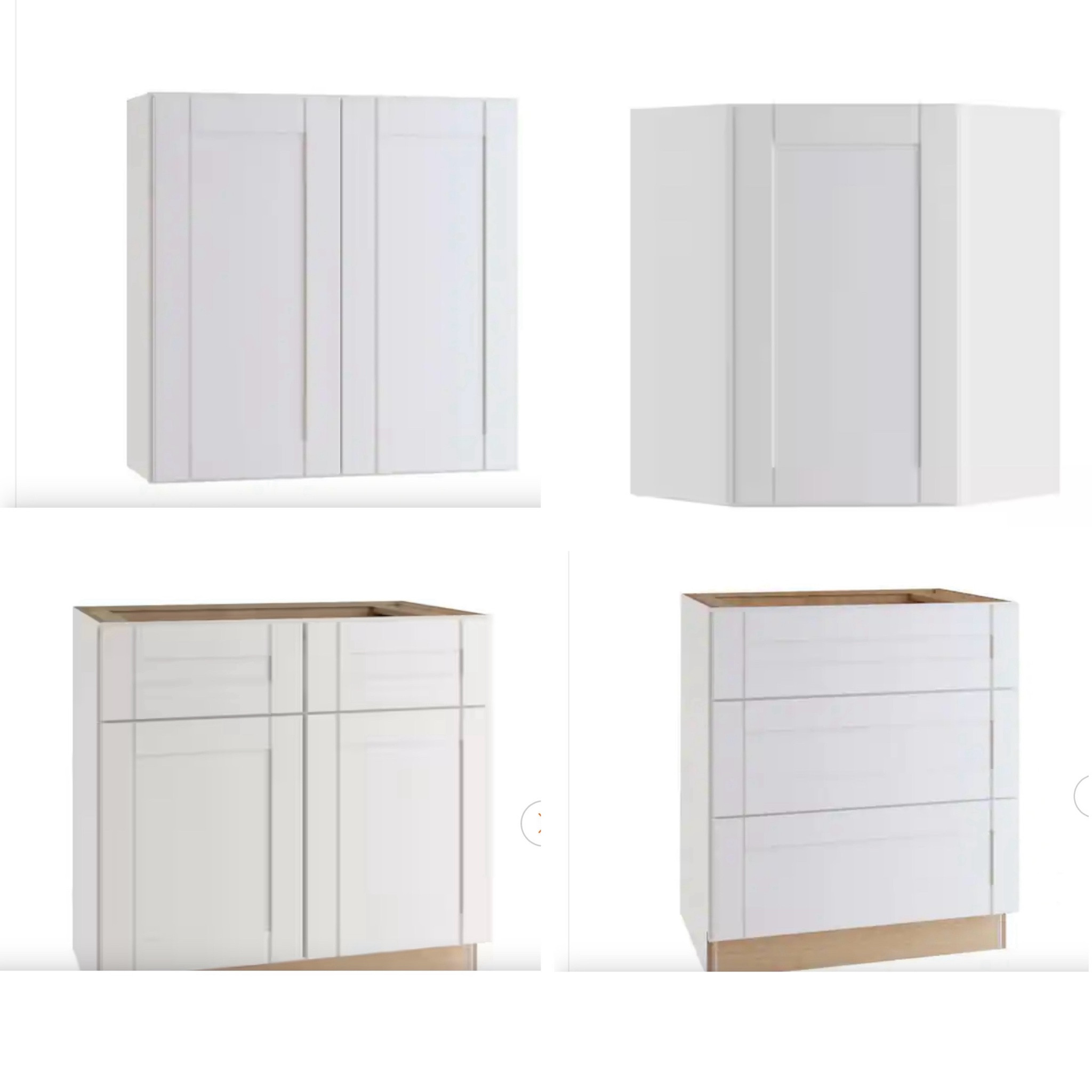 Beautiful white shaker cabinets. Love these ready to hang wall and floor soft close cabinets. Perfect for a DIY project! 

#LTKStyleTip #LTKFamily #LTKHome