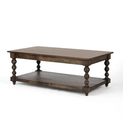 Hartwell Rectangular Turned Leg Coffee Table | Wayfair North America