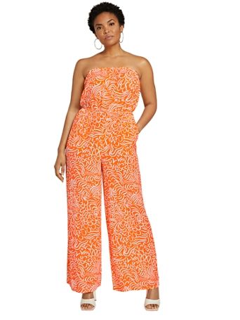 Printed Strapless Jumpsuit - New York & Company | New York & Company