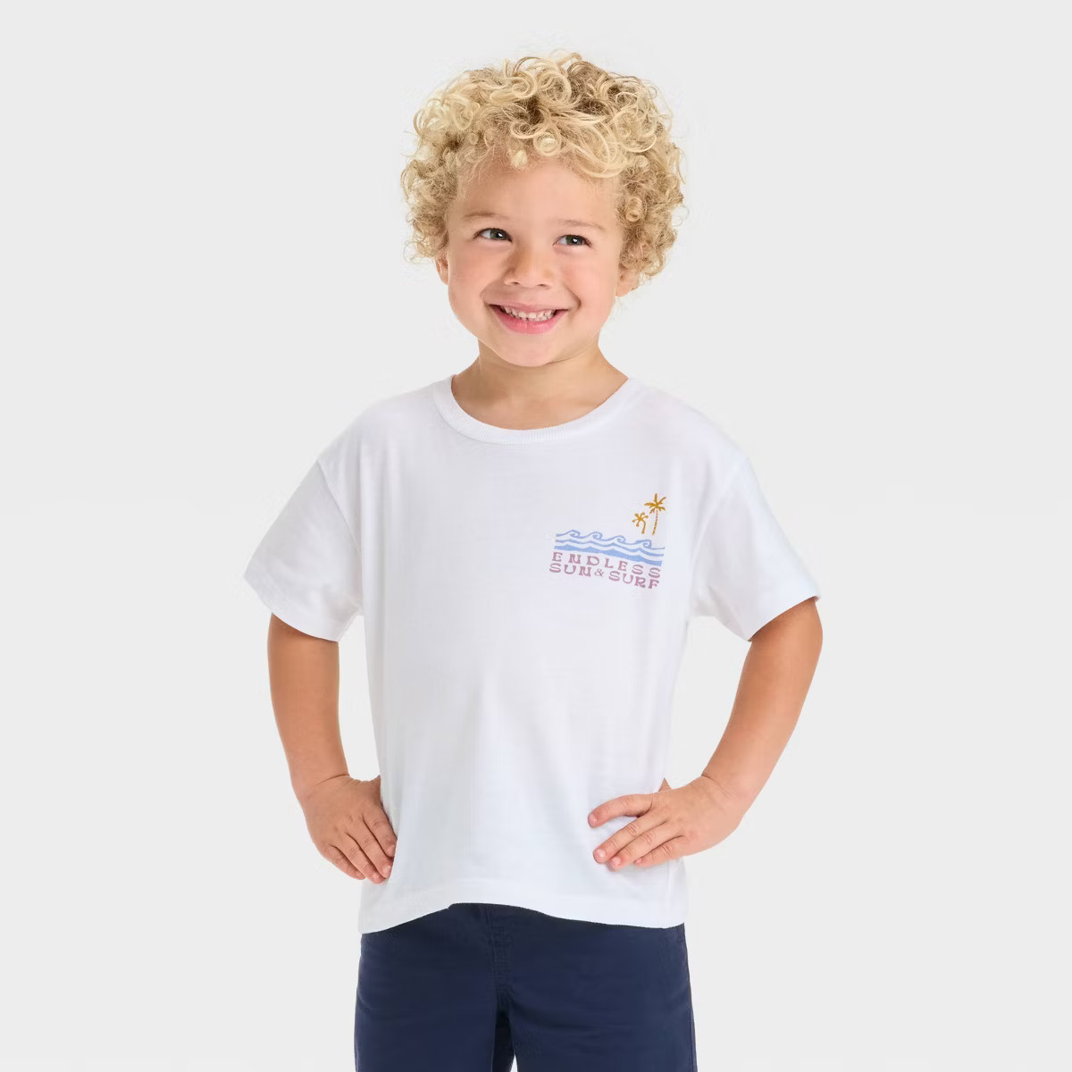 Grayson Mini Toddler Boys' Endless Surf Graphic T-Shirt - Cream | Target