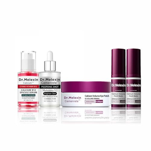 Dr.Melexin Calcium Multi Balm Stick Set with Pink Spicule Serum, Gentle Firming & Moisture Routine, Pore Spot Skin Care Calcium Collagen Volume Firming Balm for Enhanced Skin Health Routine | Amazon (US)