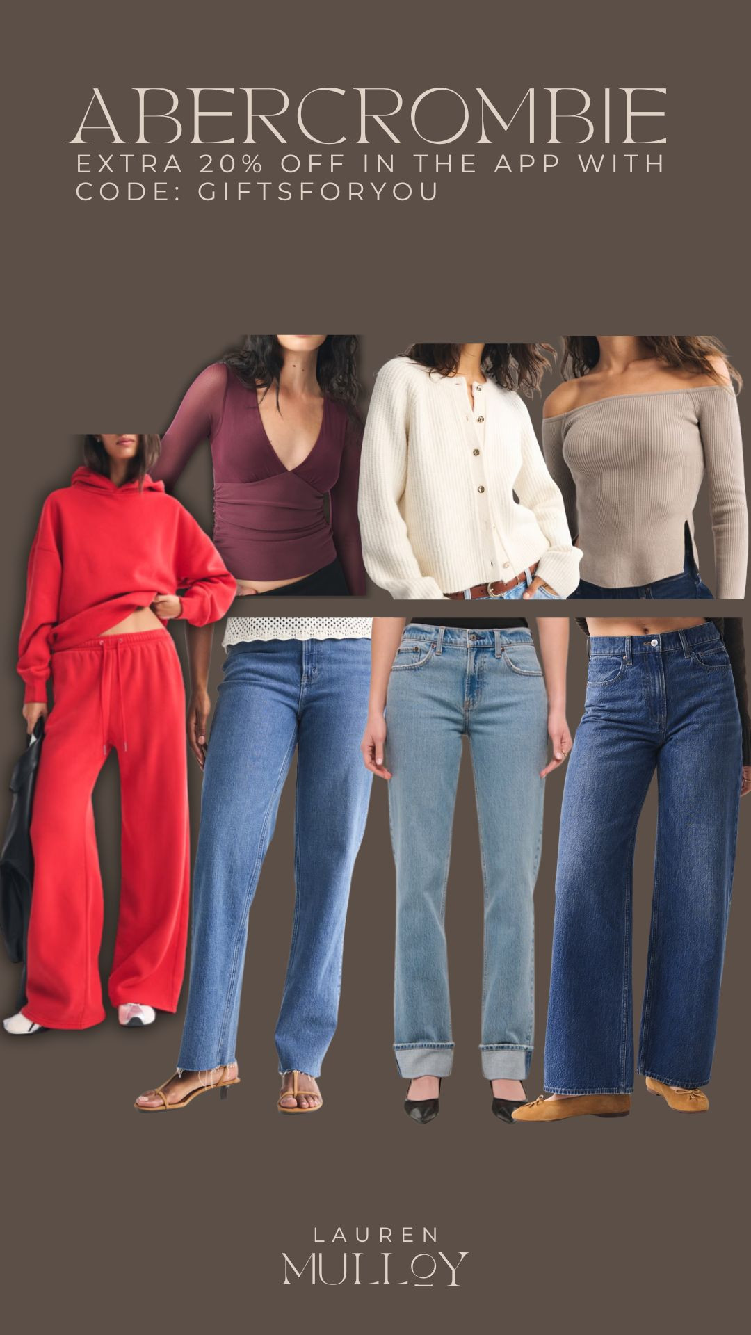 Get an extra 20% off your Abercrombie purchase in the app with code GIFTSFORYOU ❤️

gifts for her, new arrivals, winter fashion, seasonal outfit, denim, curve love, matching set, lauren mulloy 

 #LTKHoliday #LTKSaleAlert #LTKFindsUnder100