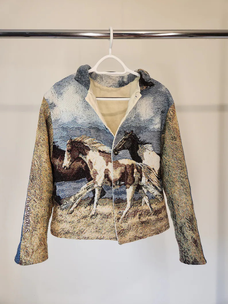 WILD HORSES - Work-Style Blanket Jacket | Etsy (US)
