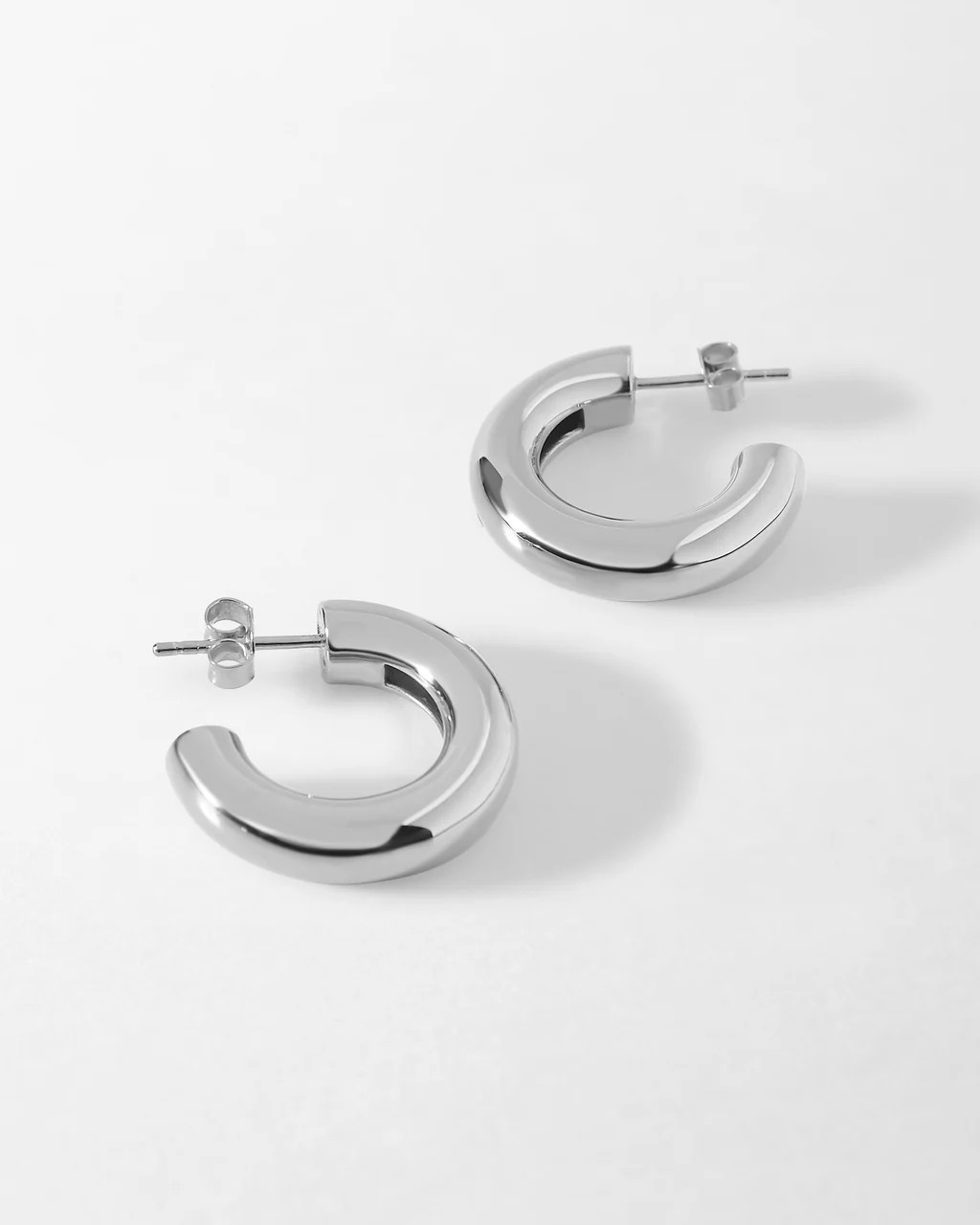 Chunky Hoop Earrings - Silver | Edge of Ember Ltd
