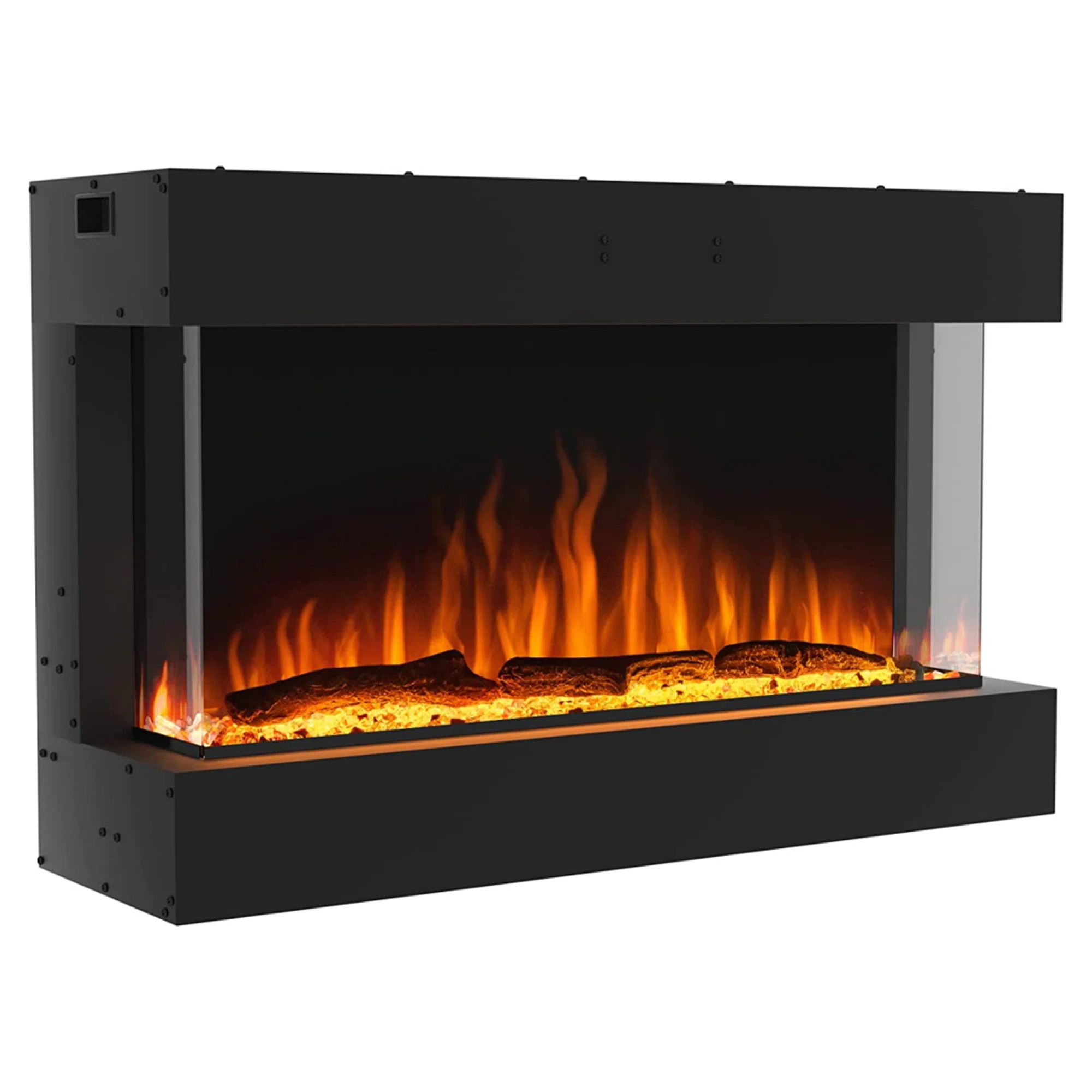 Kamara 3 Sided Recessed Wall Mounted Electric Fireplace Insert | Wayfair North America