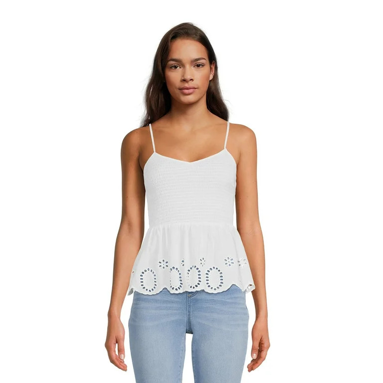 No Boundaries Juniors Smocked Babydoll Top, Sizes XS-XXXL | Walmart (US)