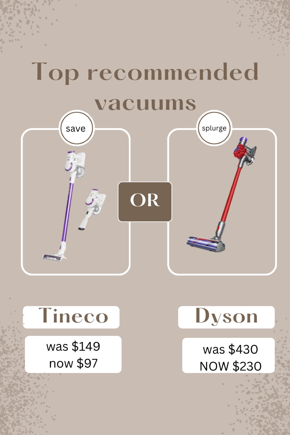 top recommended save +
splurge vacuums! 

#LTKhome #LTKGiftGuide #LTKCyberweek