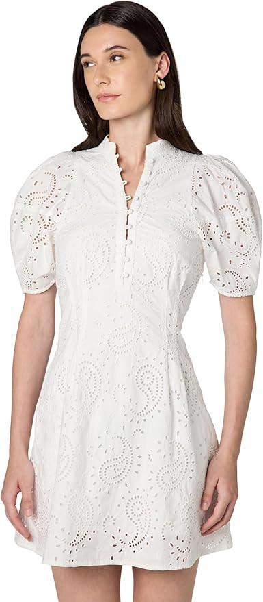 Club Monaco Women's Women's Eyelet Balloon Sleeve Mini Dress | Amazon (US)