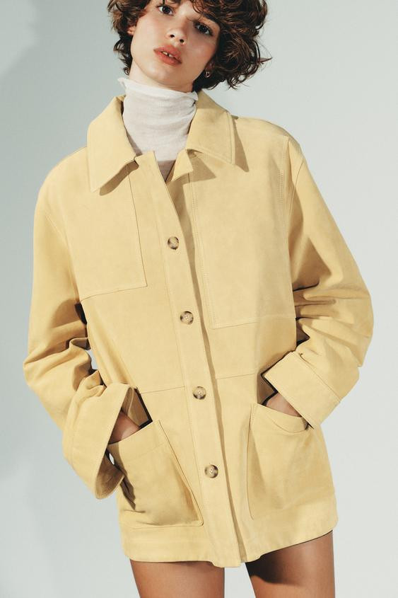 100% SUEDE LEATHER JACKET | Zara US