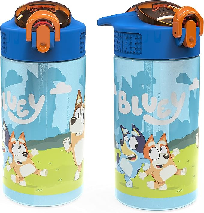 Zak Designs Bluey Kids Durable Plastic Spout Cover and Built-in Carrying Loop, Leak-Proof Water D... | Amazon (US)