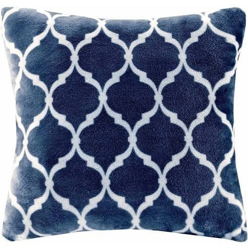 Home Essence Ogee Square Pillow, 20x20", Navy | Walmart (US)