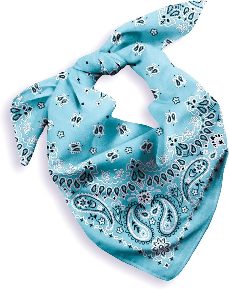 1 Pack Cotton Bandana for Women Men Gift Packaging - Cowgirl Cowboy Accessory Headband Scarf Neck... | Amazon (UK)