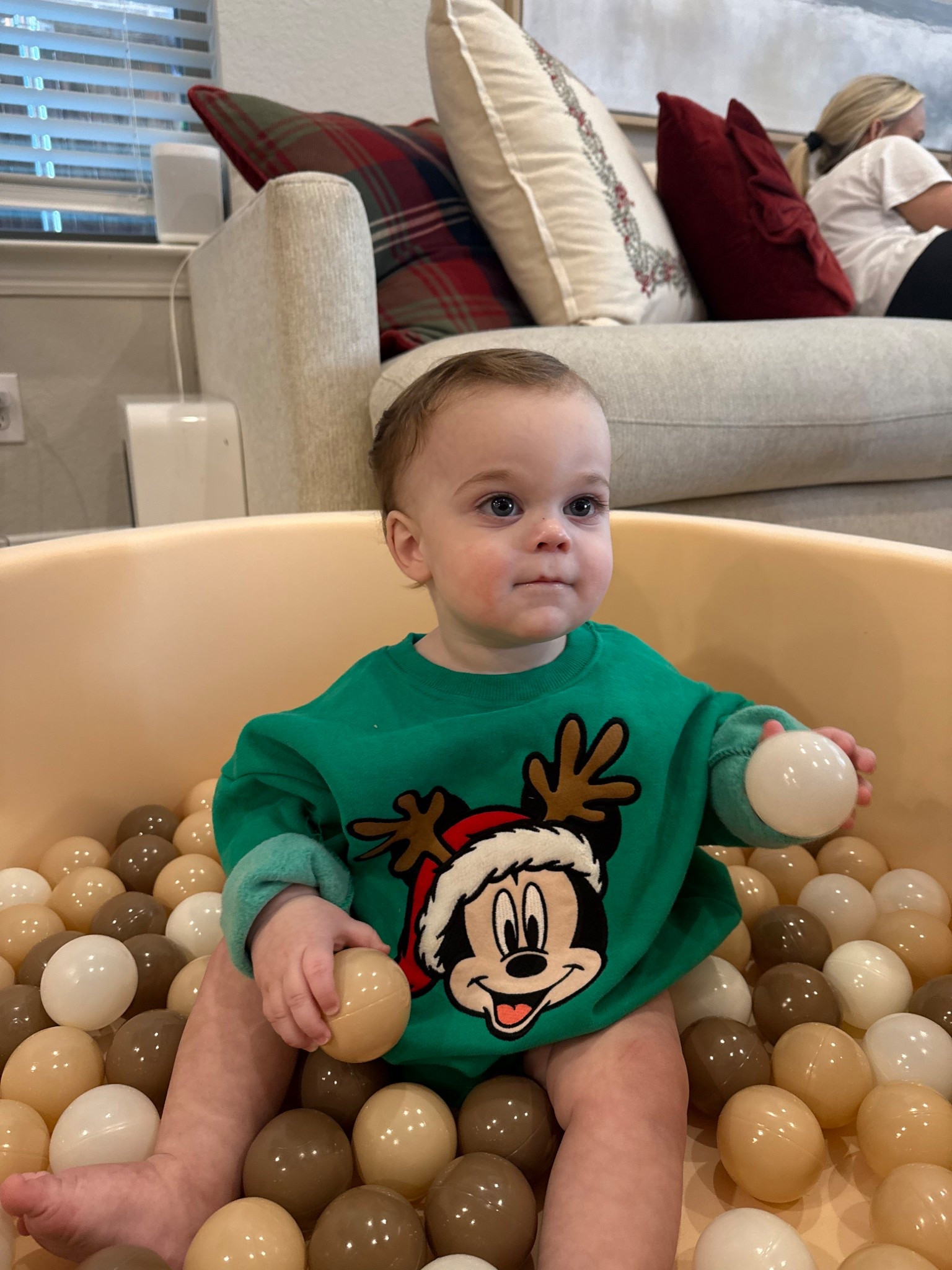 My 1 year olds Mickey Christmas onesie for his birthday party! Would also be a great Disney parks outfit :) or Christmas in general 

#LTKHoliday #LTKFamily #LTKKids