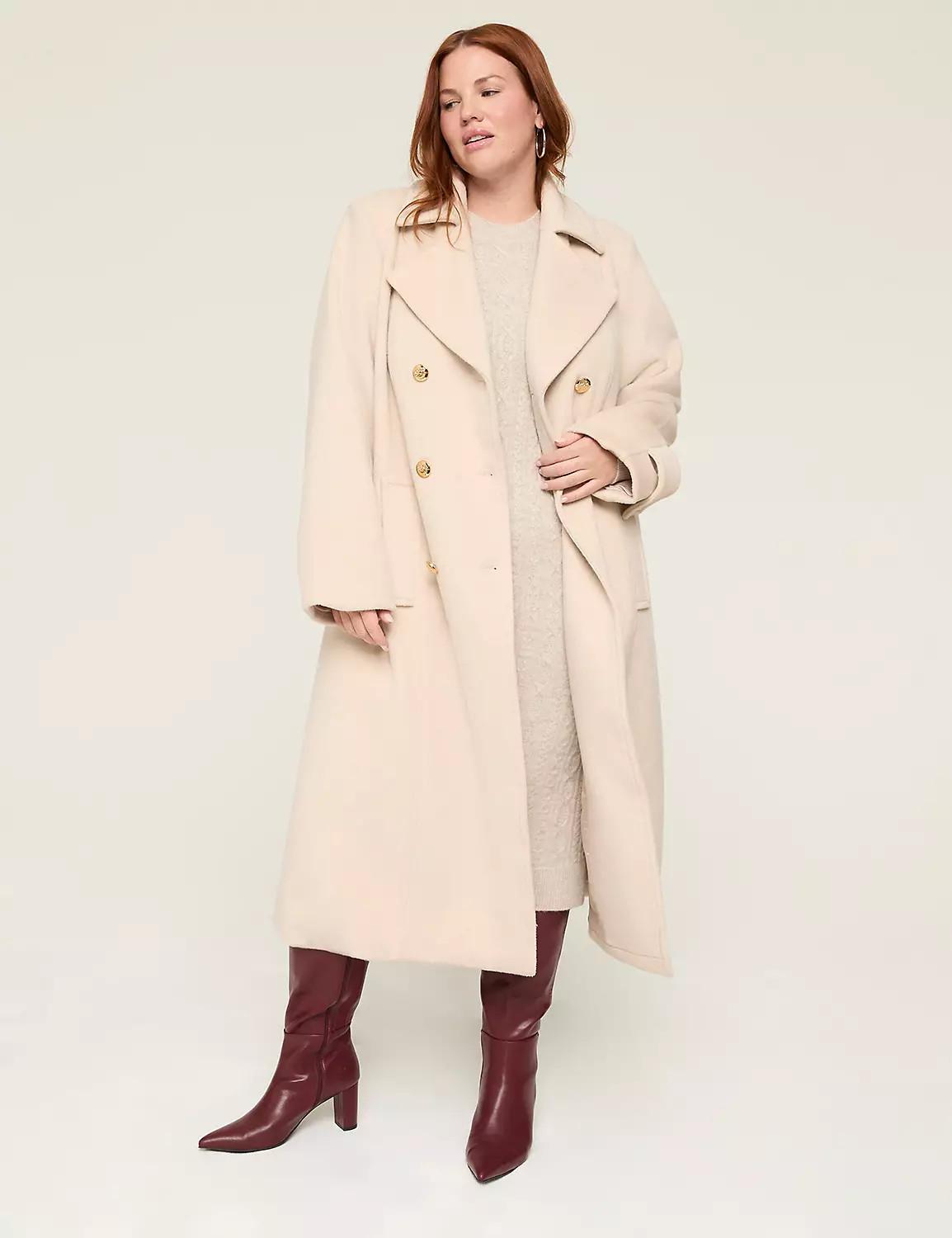 Wool Blend Long Coat | Lane Bryant (US)