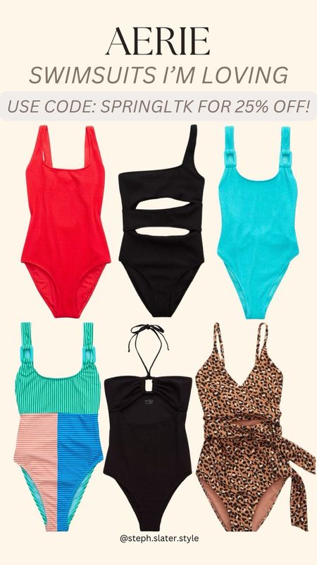 LTK spring sale! Aerie swimsuits I’m loving for vacation! 

#LTKswim #LTKsalealert #LTKSpringSale